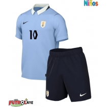Camiseta Uruguay Giorgian de Arrascaeta #10 Primera Equipación para niños Mundial 2026 manga corta (+ pantalones cortos)